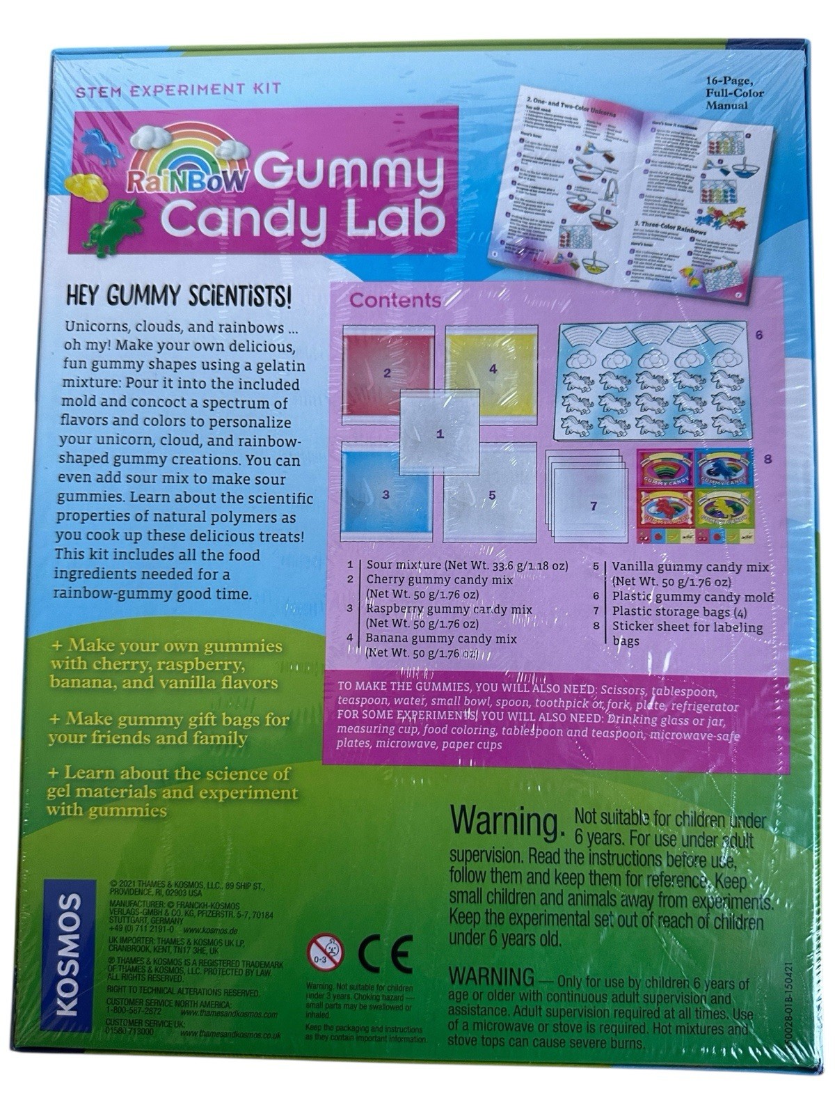 Thames Kosmos Science Kit New Kids Rainbow Gummy Candy Lab STEM Educational Toy