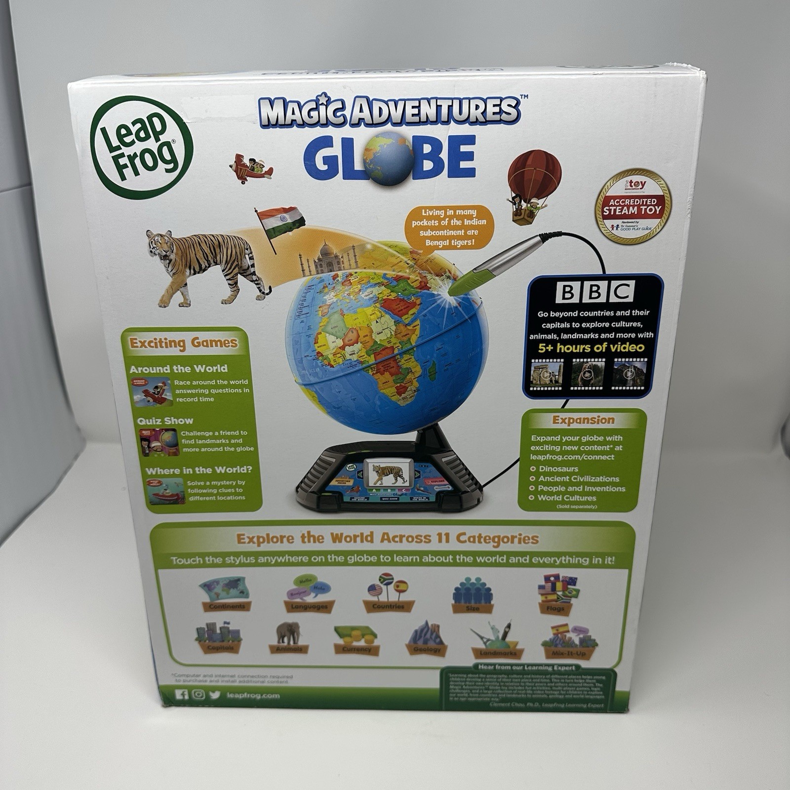 LeapFrog Magic Adventures Globe 10″ Interactive Multicolor w/ Stylus New In Box
