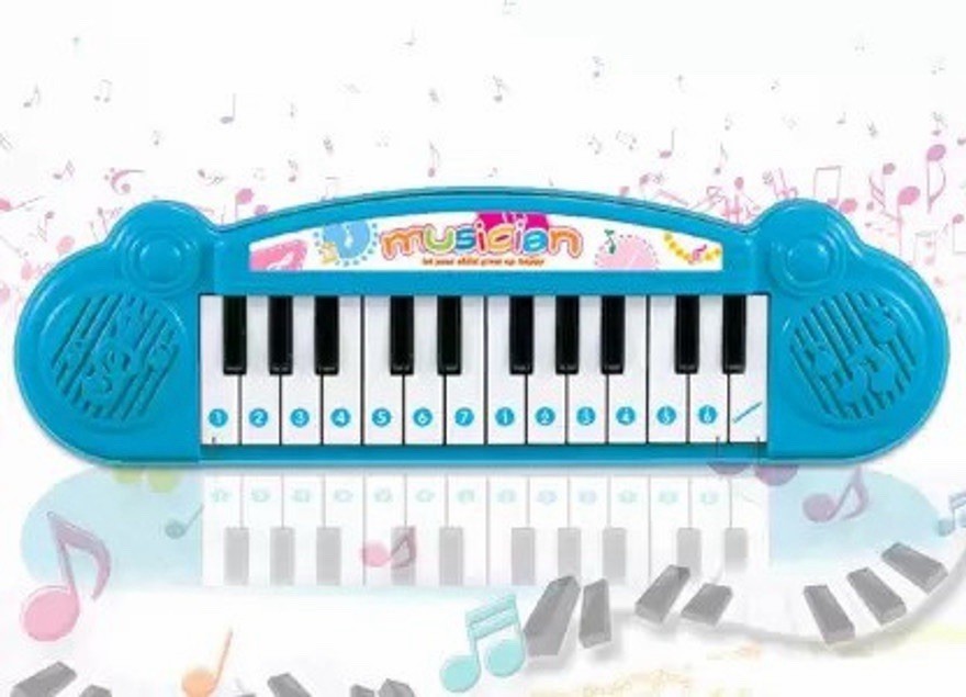 Musician Toy Keyboard Piano Blue Educational Kids 3-7 Years Age Level 3-4 4-7