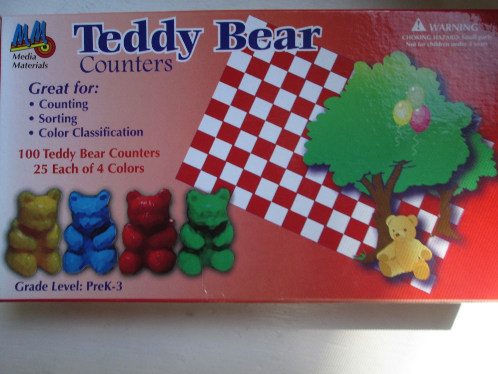 Teddy Bear Counters by Media Materials 99 Pieces, Math Manipulatives