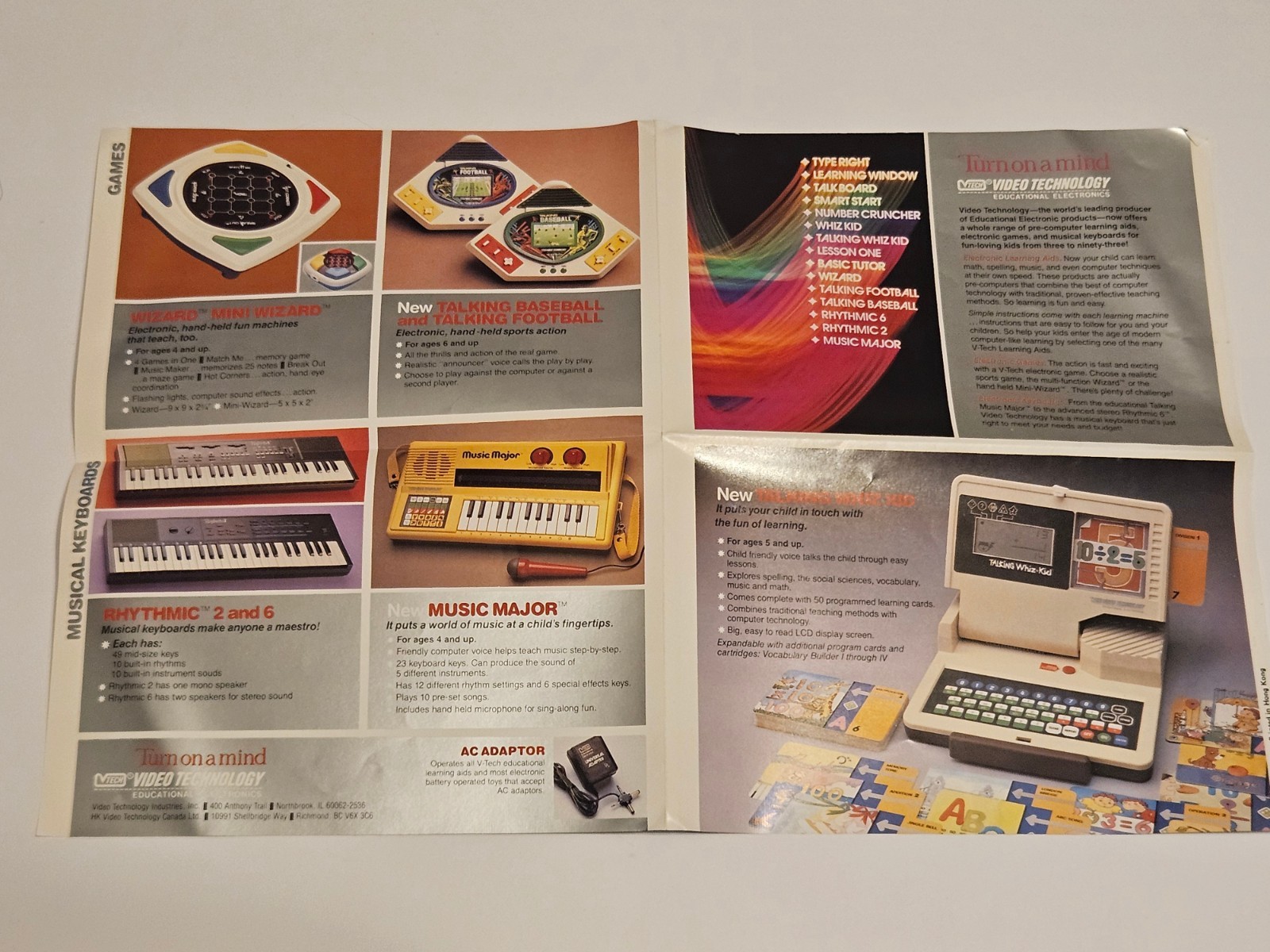 Talking Whiz Kid 1987 Vtech Education Computer w/ Learning Cards Vintage Nos