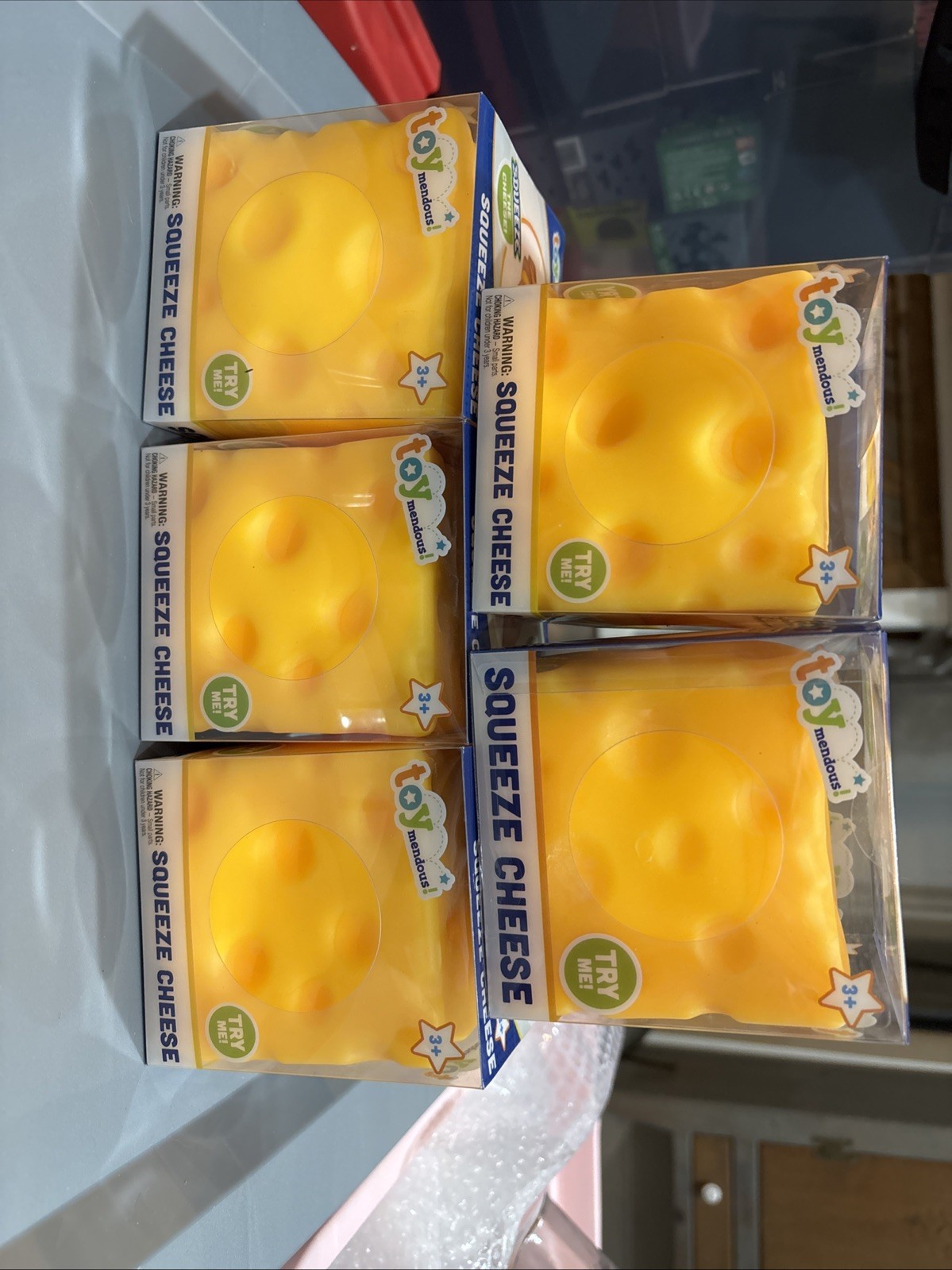 Cheese Large Squishy Block Toy Stress Relief Fun From Toy Mendous SEALED New