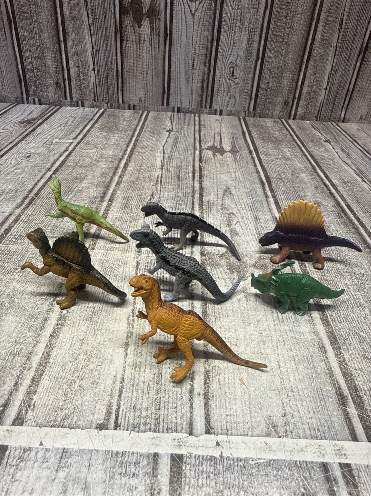 Safari Ltd Good Luck Minis Set of 7 Dinosaurs Lot Cake Toppers Toys Figures