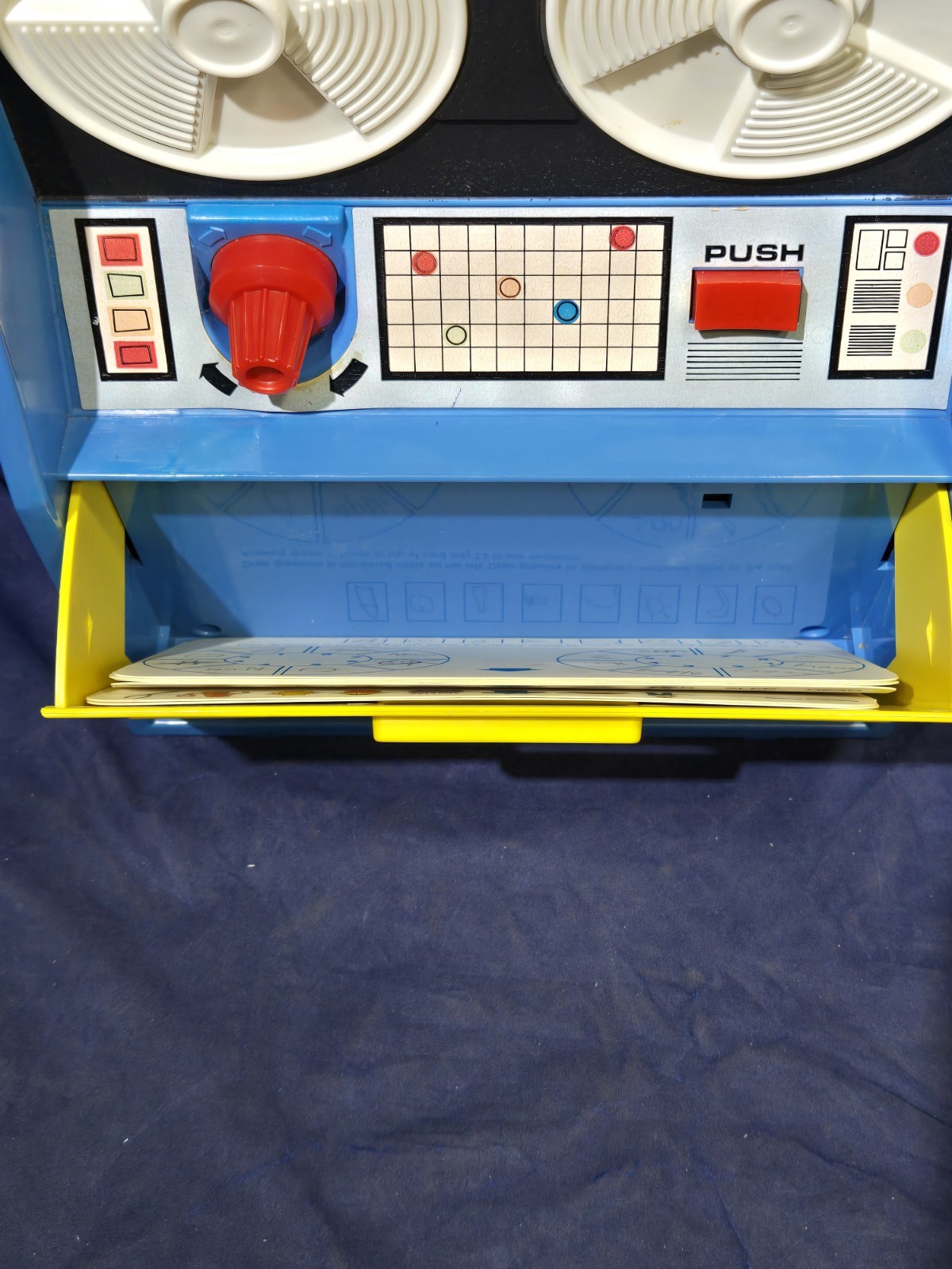 Vintage 1972 Playskool Play ‘N Learn Computer Reel to Reel Toy with 7 Cards