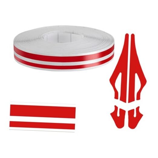 32Ft Car Pinstriping Tape, Vinyl Pin Striping Decals Car Trim Stripe Tape Red
