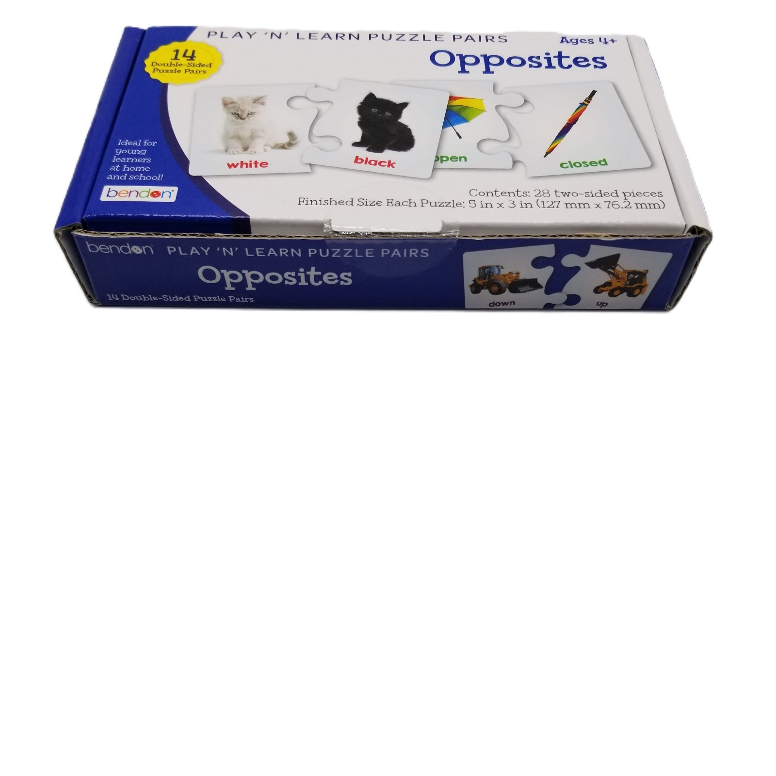 Bendon Play Learn Opposites Puzzle Pairs 14 Double Sided Preschool Educational