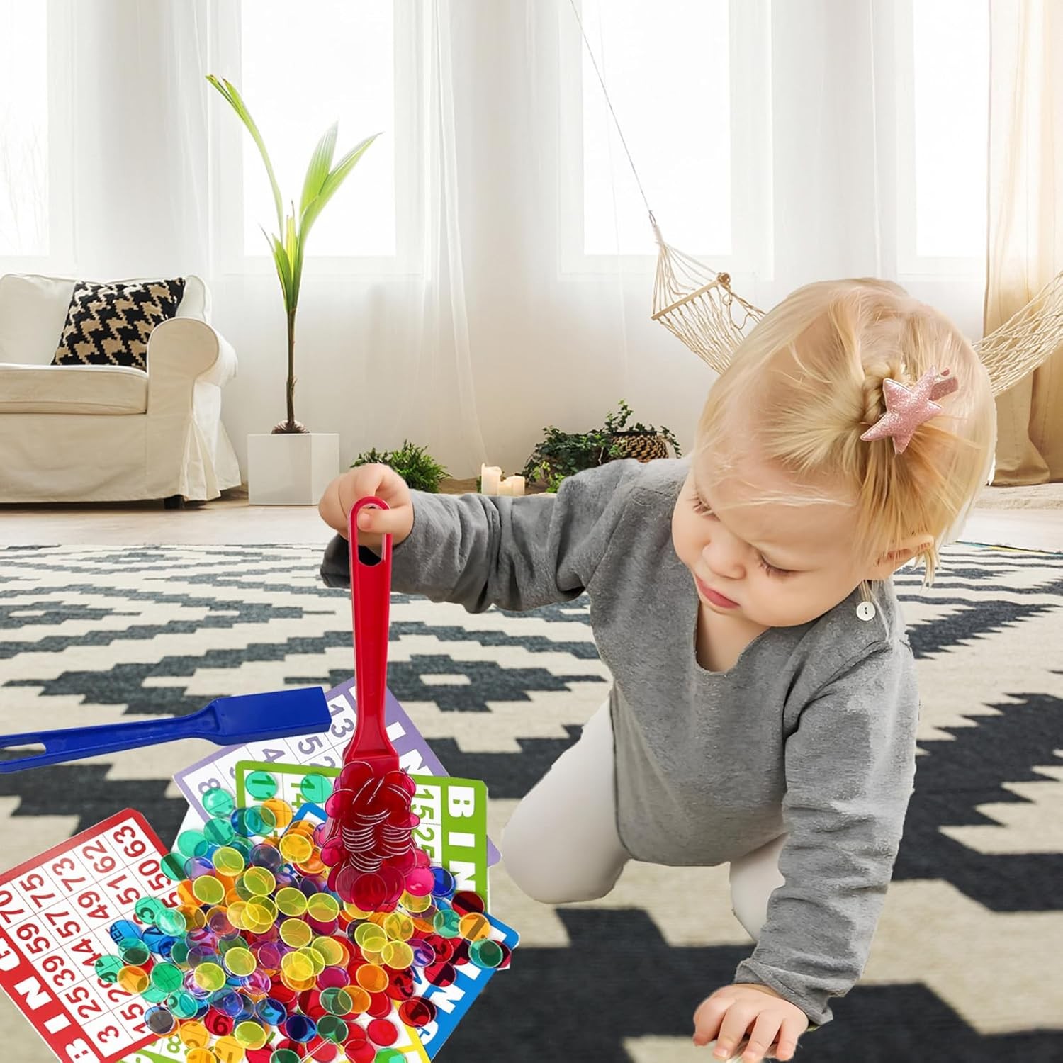Magnetic Bingo Wand Chips – 6 Colors for Science Learning Counting Family Gam…