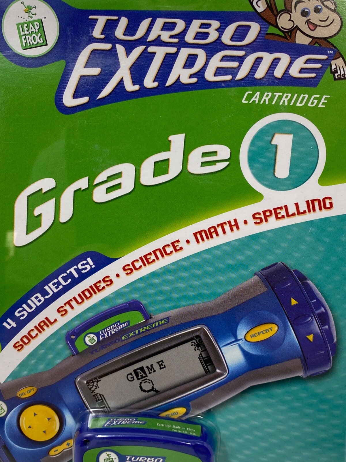 LeapFrog Turbo Extreme 1st Grade Cartridge Social-Studies Science Math Spelling