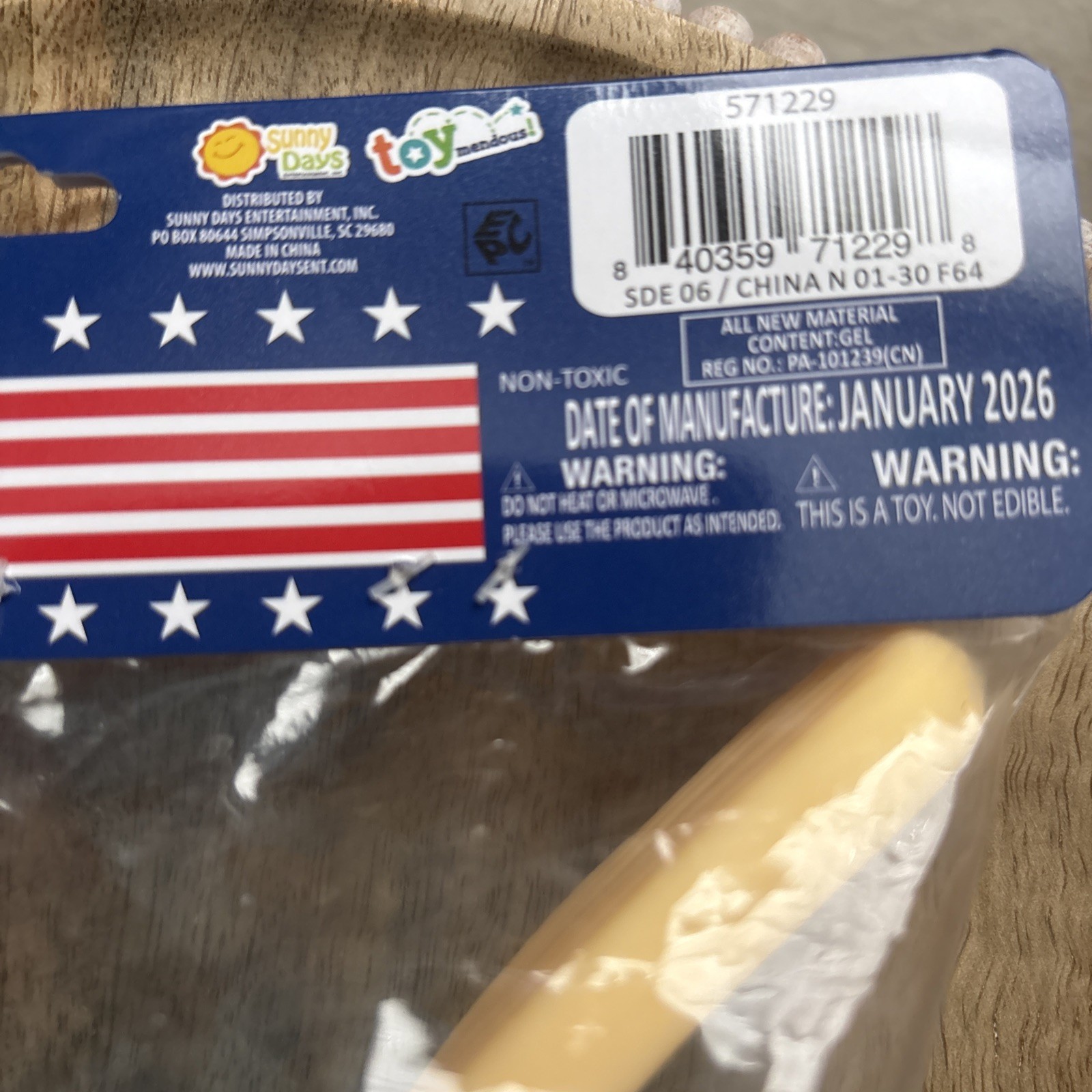 New Sunny Days Red, White, & Blue Squish Popsicle Stress Toy – 4th Of July 250th