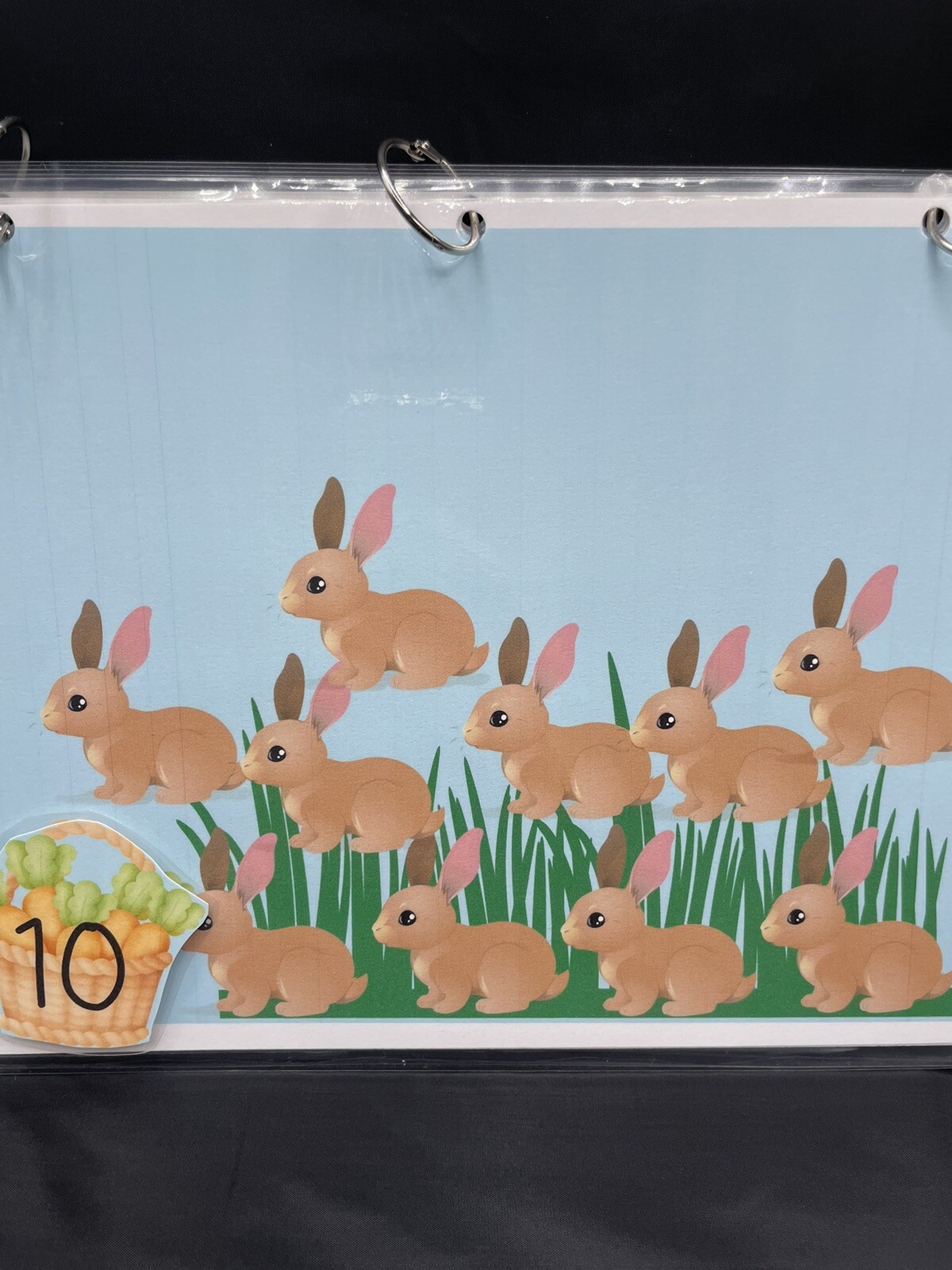 Preschool File Folder Busy Book Activity Game Counting Numbers 0-10