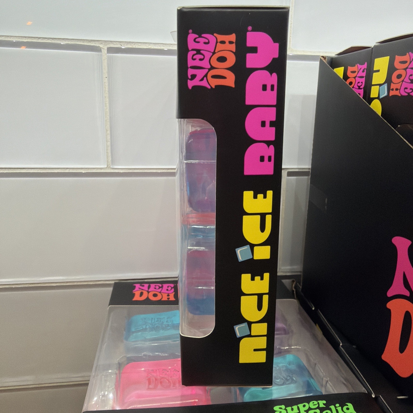 New NeeDoh Nice Ice Baby 4 pack, Set of Four Nee Doh Mini Nice Cube squishy