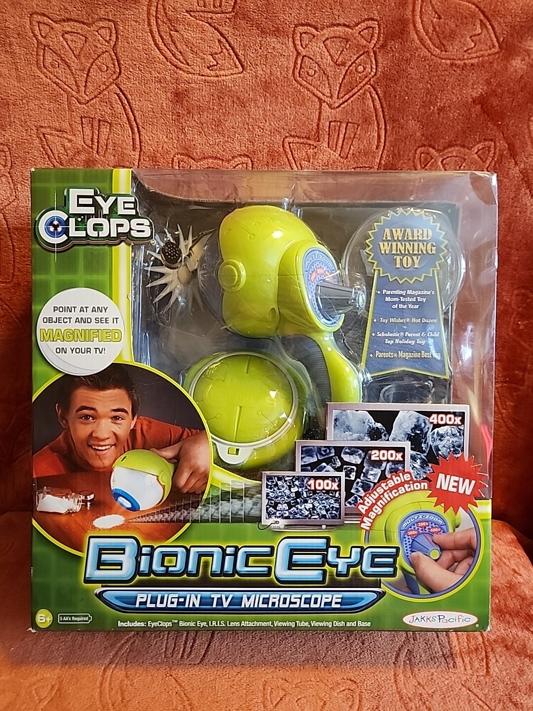 Eye Clops Bionic Eye. Plug-in TV Microscope toy JAKKS Pacific. NEW