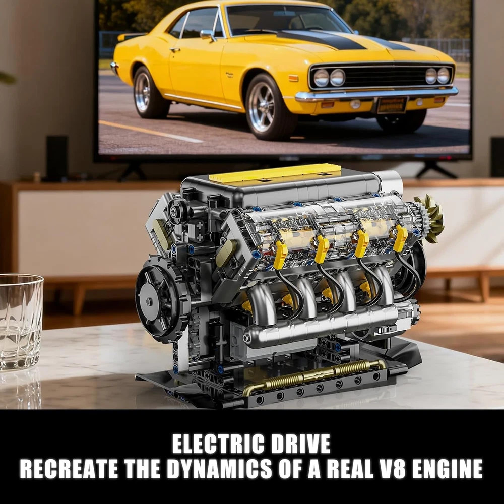 STEM V8 Engine Model Kit – 905 PCS Educational Toy for Teens & Adults
