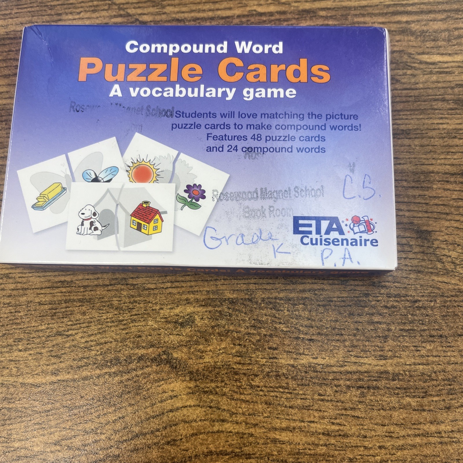 ETA Cuisenaire Compound Word Puzzle Cards Vocabulary Game Teaching Resource
