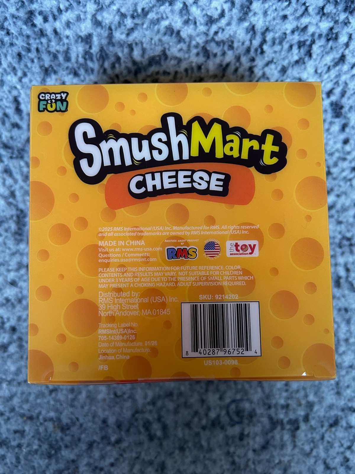 RMS Crazy Fun SmushMart Cheese Squishy Squeezy Stretch Sensory Toy TIK TOK VIRAL