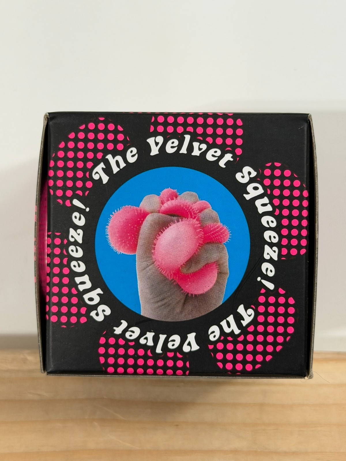 PINK Needoh FUZZ BALL Flower Power Nee Doh Squish Stress Ball NEE-DOH Fuzzball
