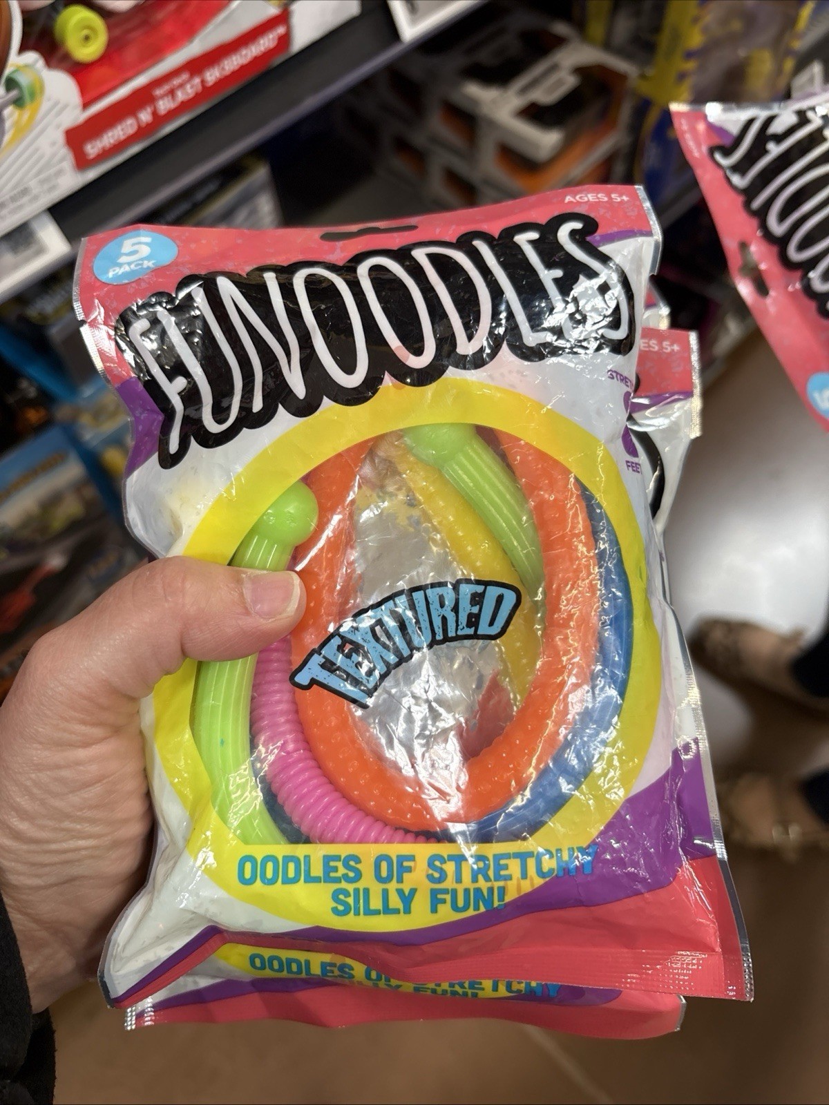 Funoodles Color Twisted Stretchy Tactile Sensory Toy 5 Pack Ages 5+ 2024