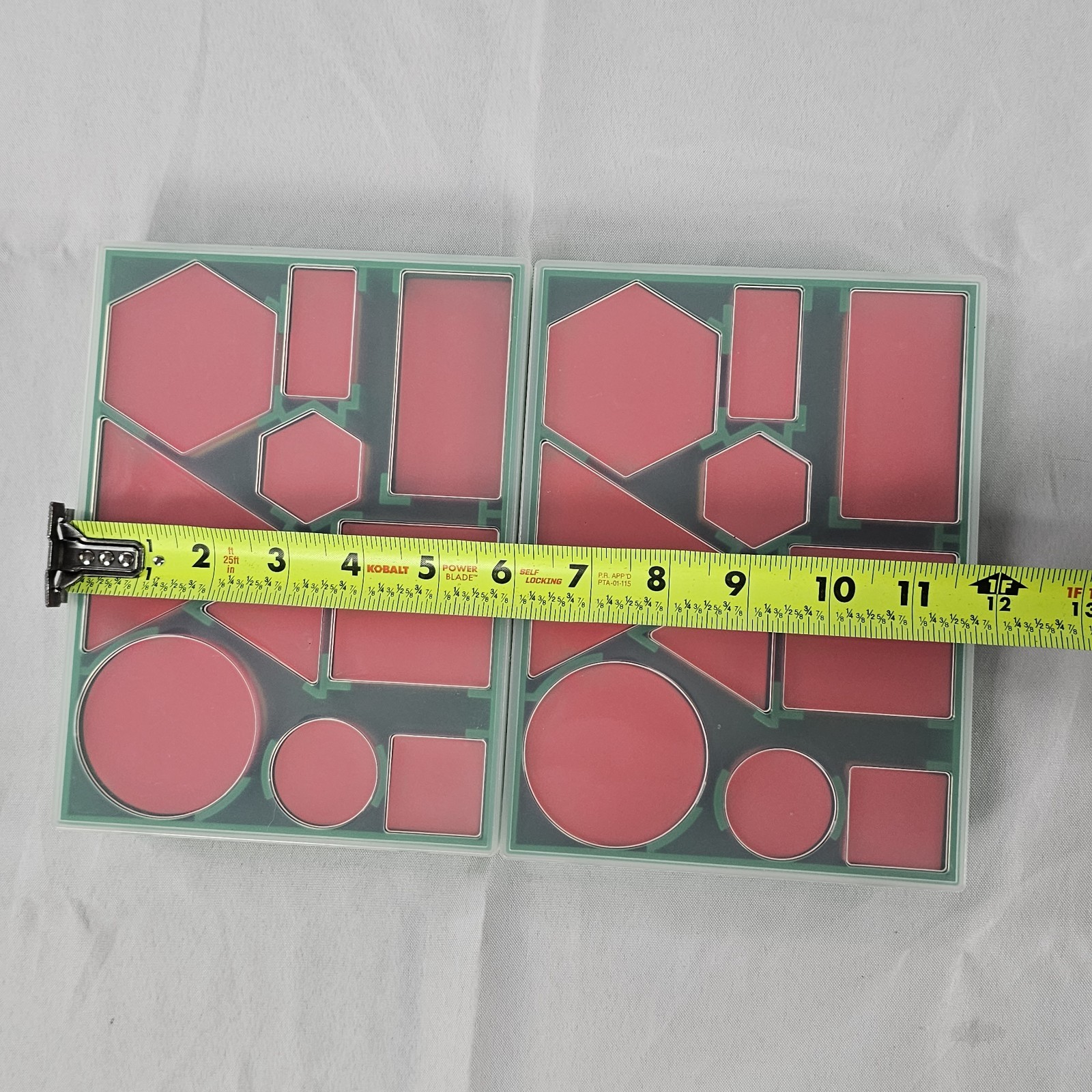 Vintage Attribute Blocks Plastic In Tray Sets Of Shapes Colors Taiwan Made READ⬇