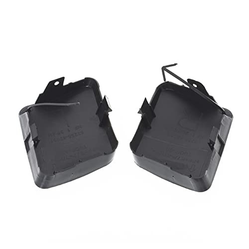 2 x Black Auto Parts Left Right Front Bumper Tow Hook Cover Cap Replacement