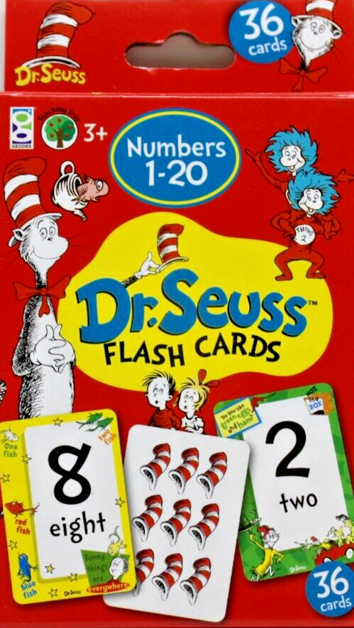 Dr. Seuss Learning Color Shapes Numbers Flash Cards Games Kappa Lot of 2