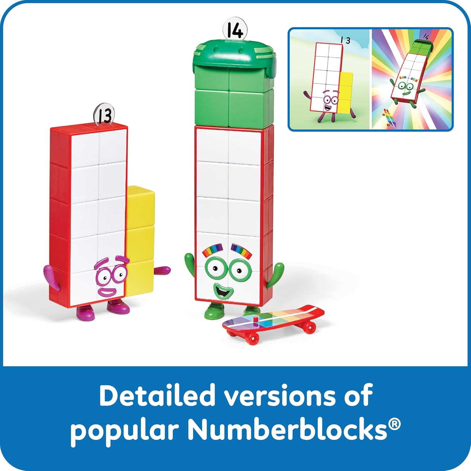 hand2mind Numberblocks Friends Thirteen and Fourteen Figures, Num