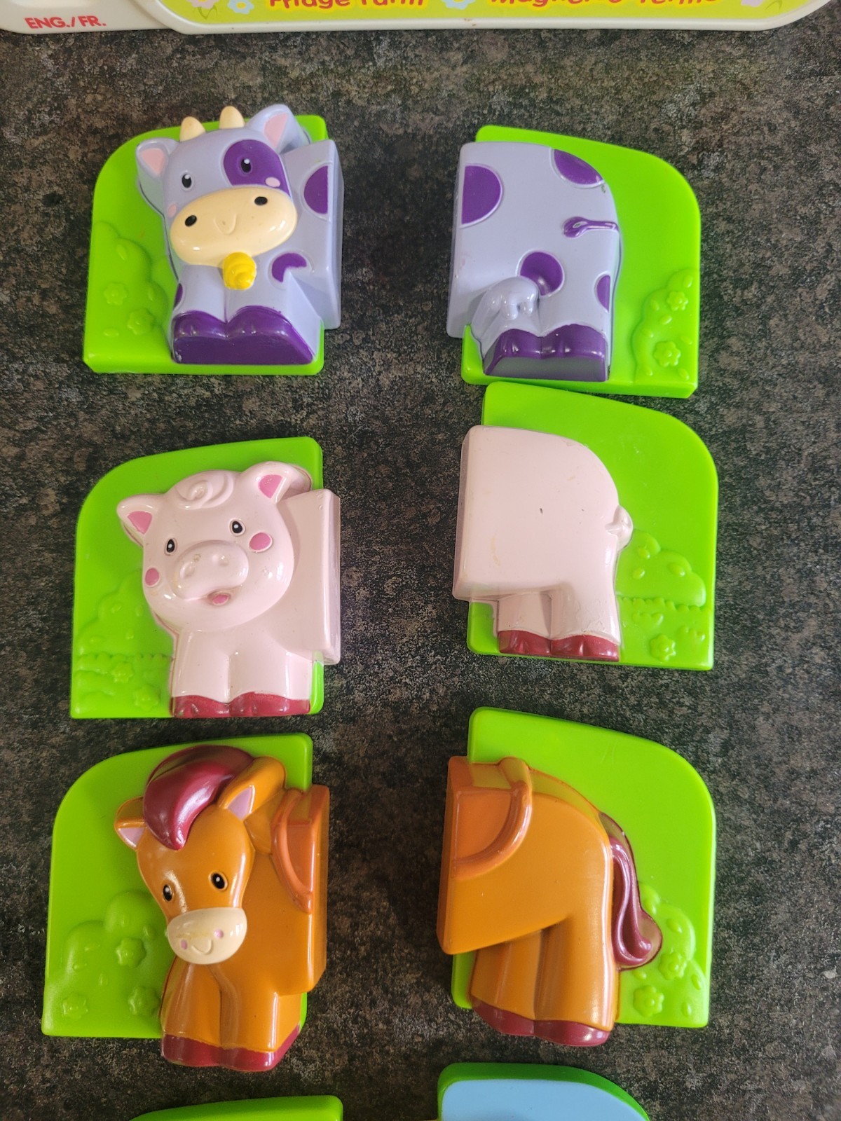 LeapFrog Fridge Farm Animal Magnetic Set Complete English/ French 10110 Phonics