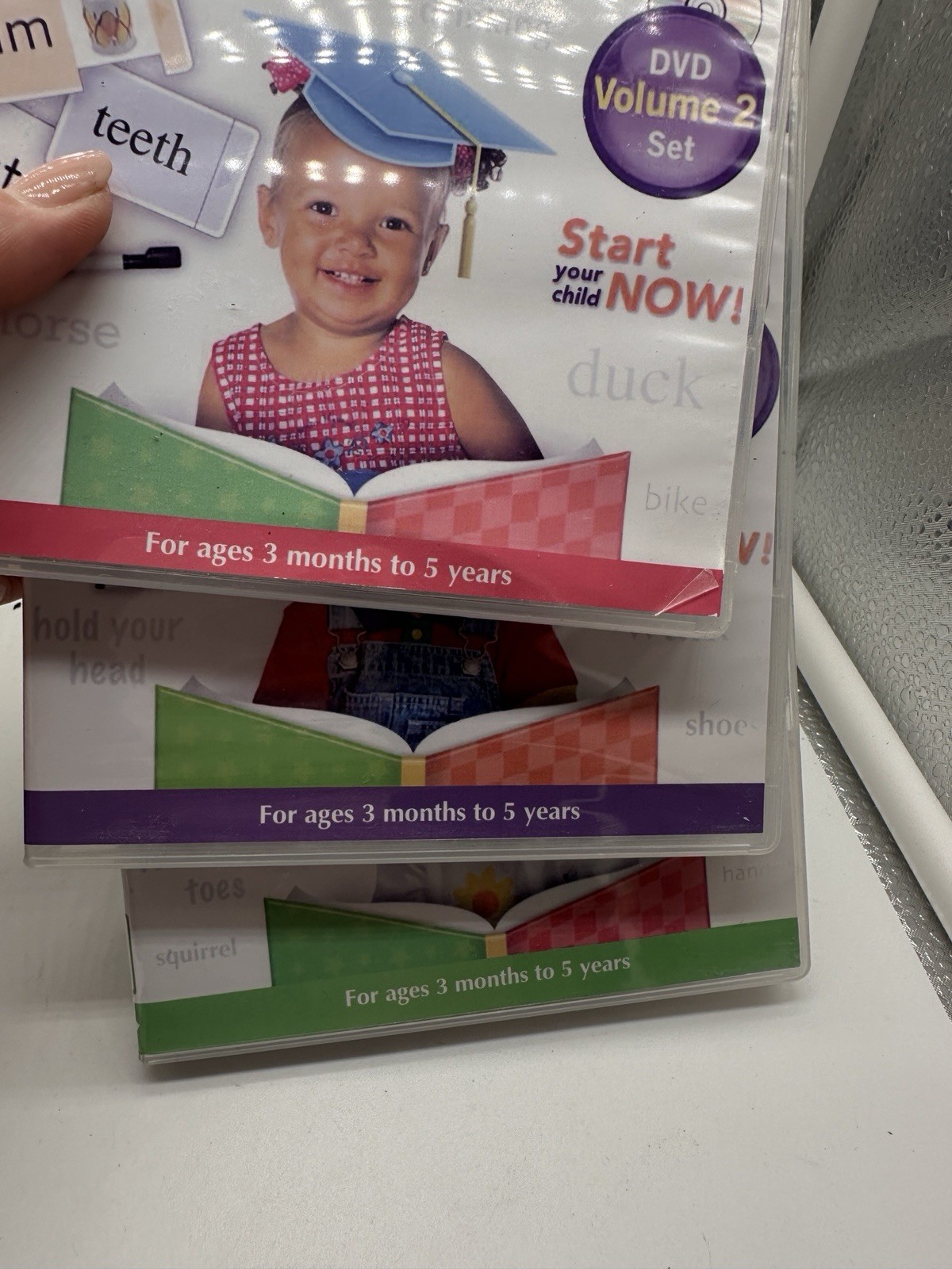 Your Baby Can Read Complete Learning System 3 DVDs Flash Cards Marker Box Set