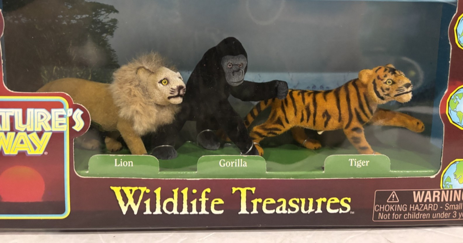 VTG 90’s Nature’s Way “WILDLIFE TREASURES” 9 Piece Animal Playset Totsy #57050