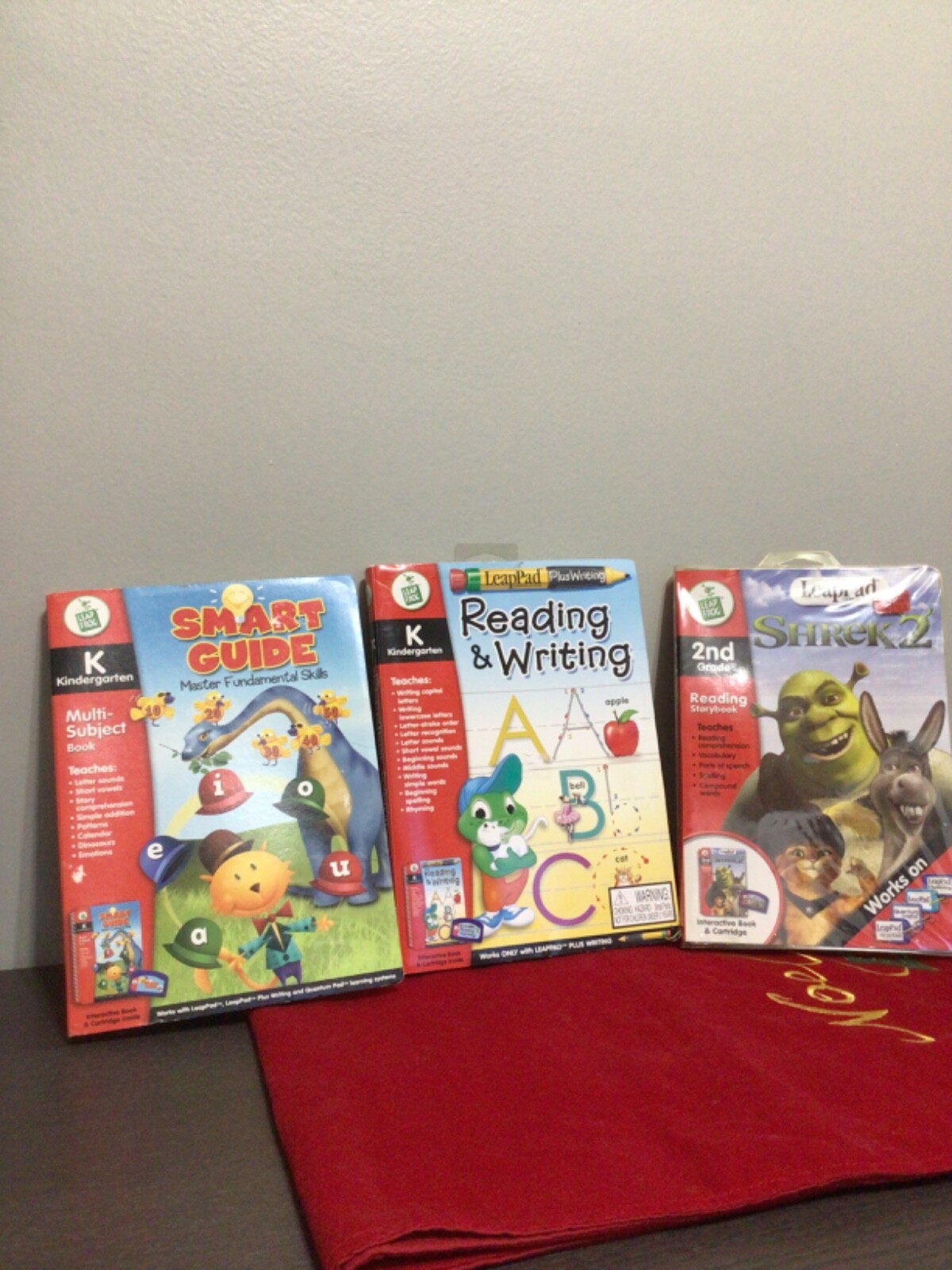 LeapFrog LeapPad Plus Writing Learning Lot of 3 Cartridges & 3 Books,new
