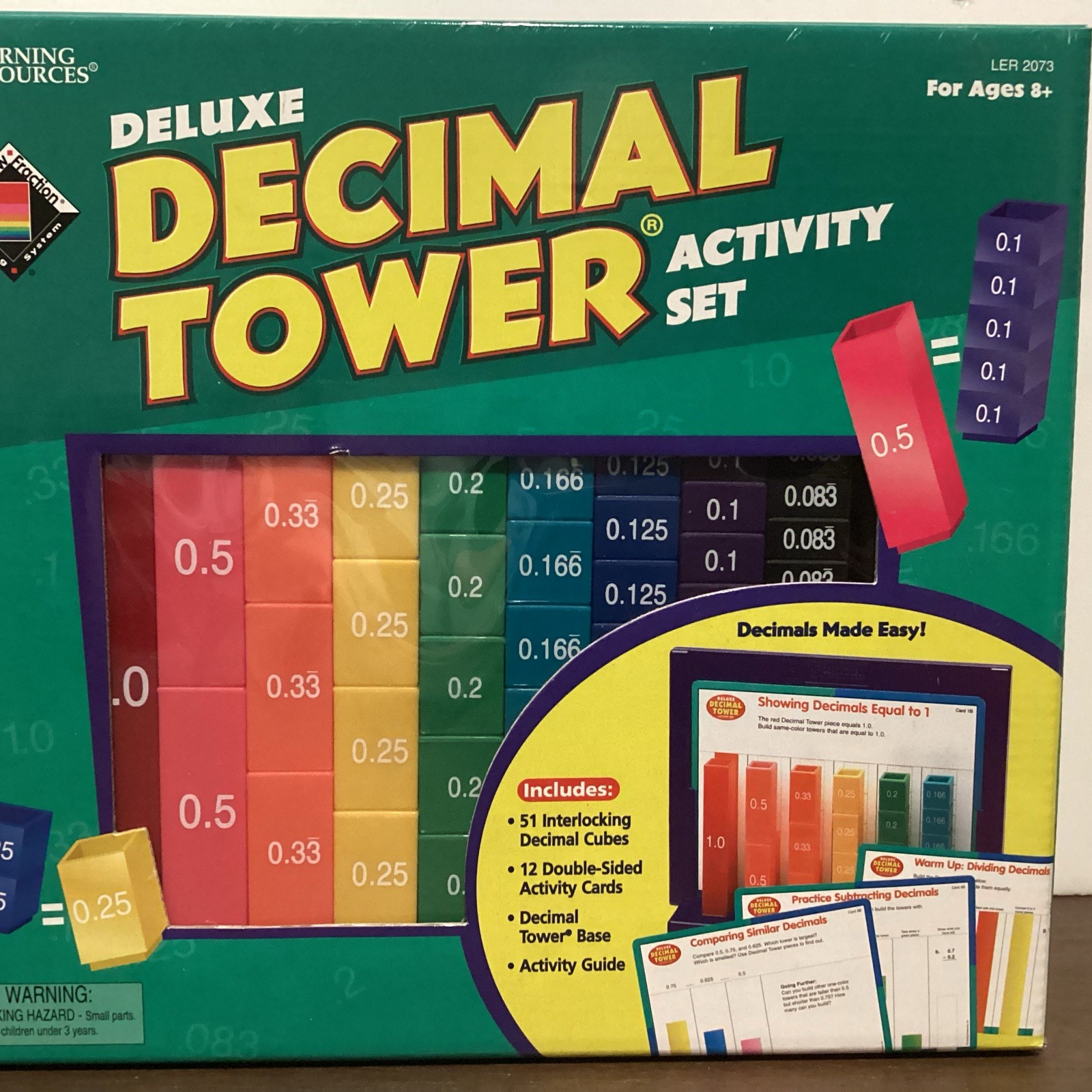 Learning Resources Deluxe Decimal Tower Activity Set NEW! Ages 9+ Home Schooling