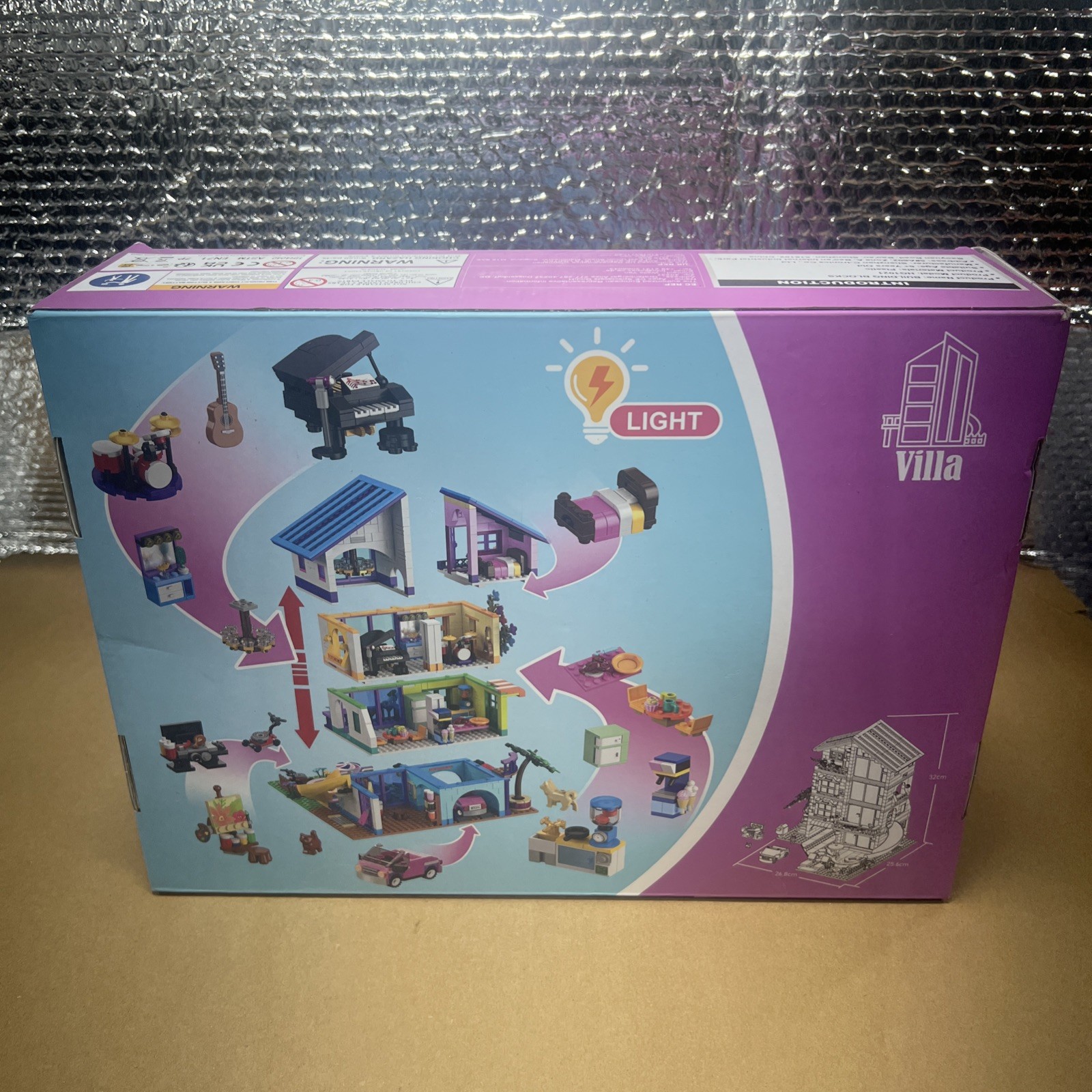 Girls House Building Set with LED Light – 1317 PCS Friends Villa Blo…