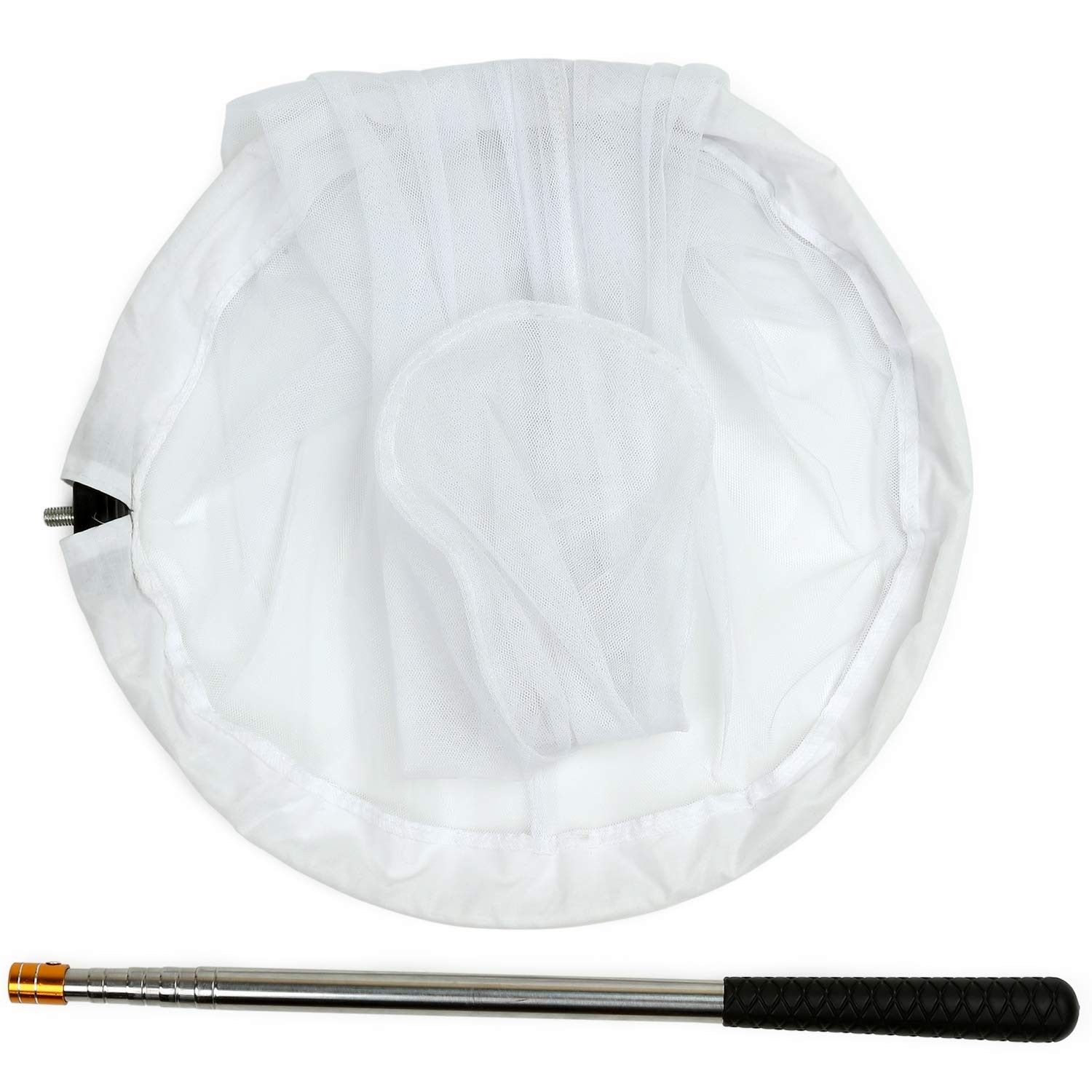 RESTCLOUD Insect and Butterfly Net with 12″ Ring, 24″ Net Depth, Handle Extends