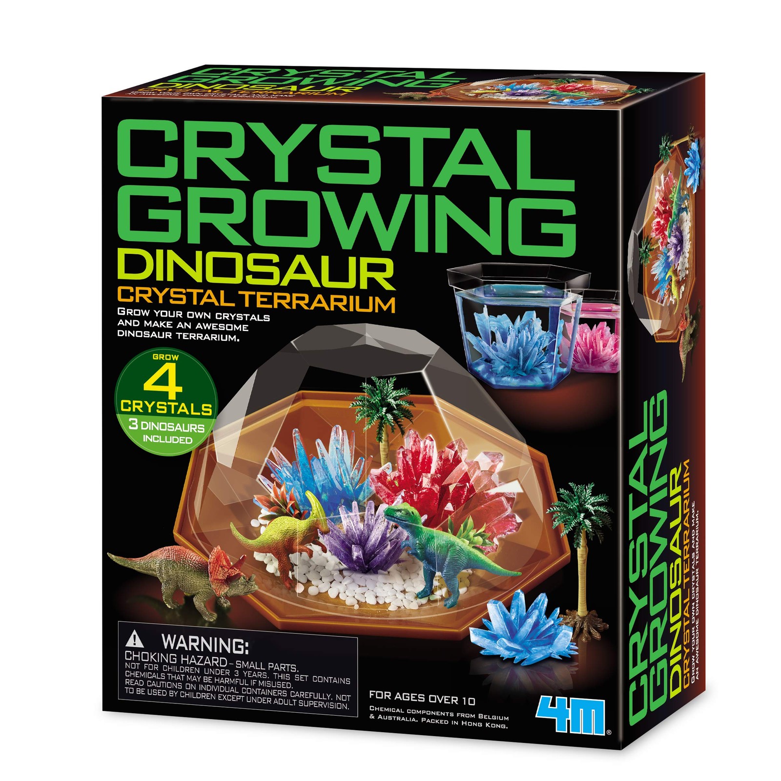 4M Crystal Growing Dinosaur Terrarium DIY STEM Toys Educational Lab Science