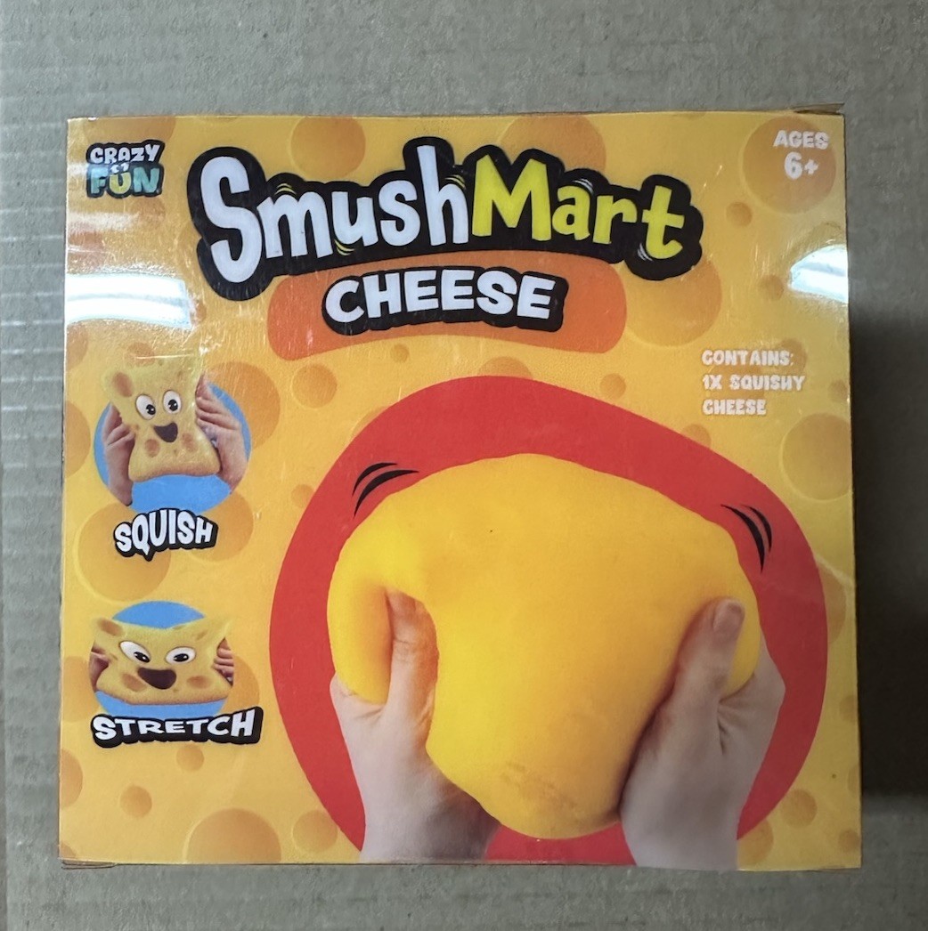 RMS Crazy Fun SmushMart Cheese Squishy Squeezy Stretch Sensory Toy TIK TOK VIRAL
