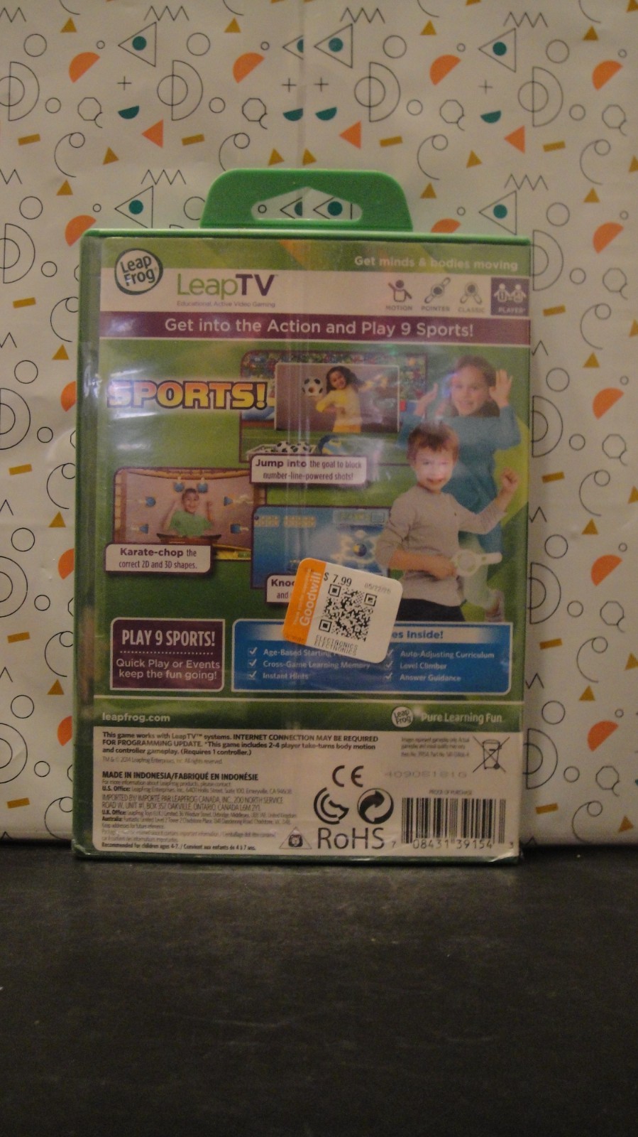 Leap Frog Leap TV Sports Educational Active Video Game Mathematics 4-7 Years