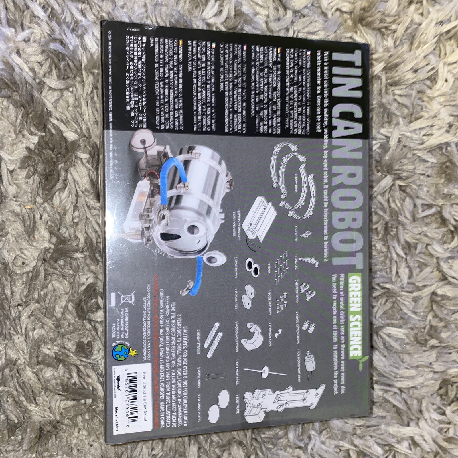 GREEN SCIENCE Tin Can Robot Youth Robotics Kit 4M – NEW!