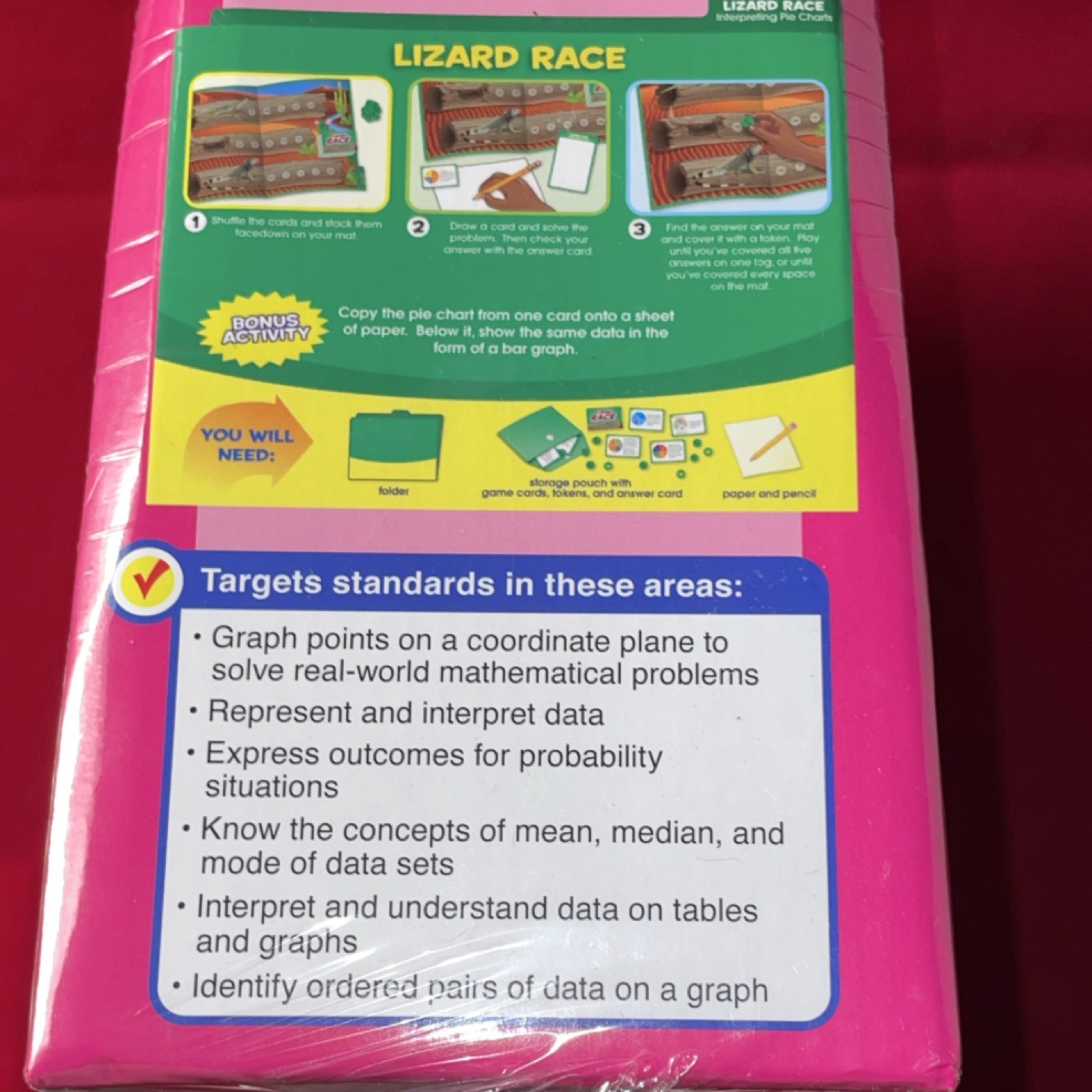 Lakeshore Data & Probability Elementary Folder With 10 Games for Ages 9+