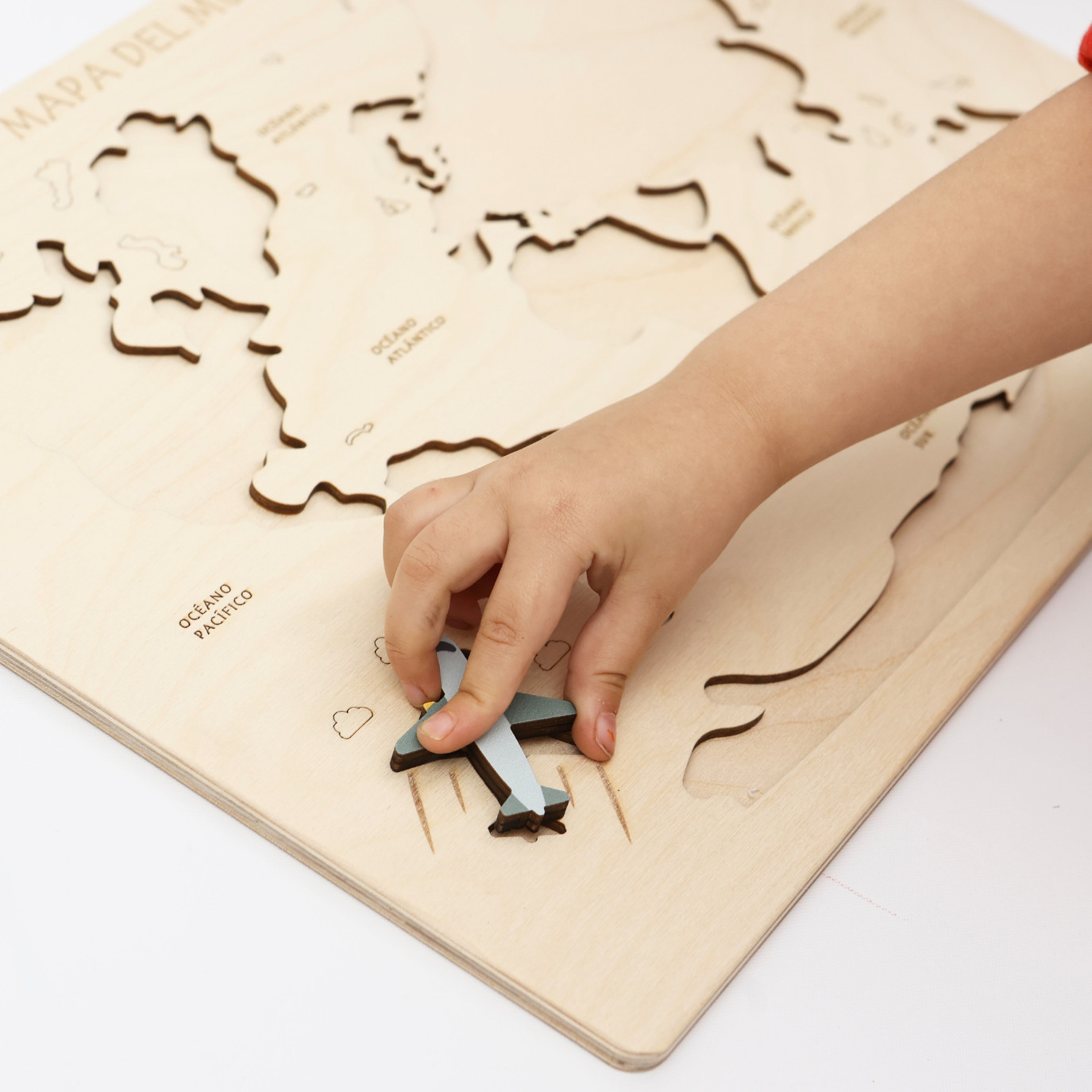 World Map Montessori Wooden World Puzzle for Kids (Ages 3+) – Educational Map