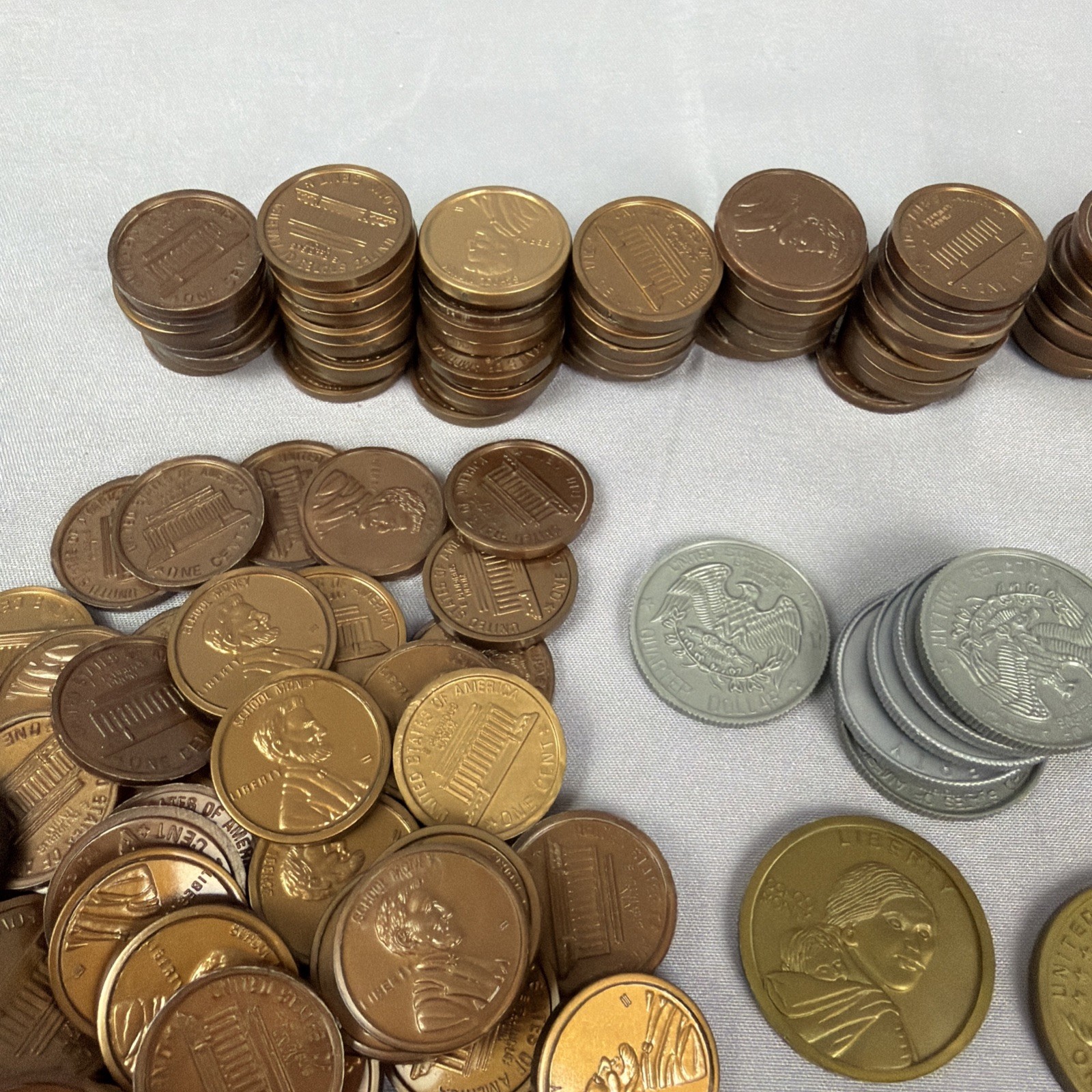 Lot 126 Coins Pretend Play Money Kids Toy Educational Learning Homeschool School