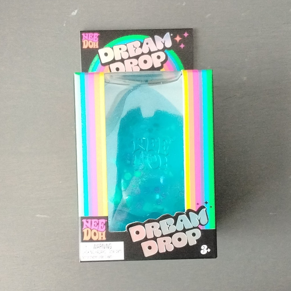 Nee Doh Dream Drop Tactile Squeeze Toy, Blue, Recommended Age Range 4-7 Years