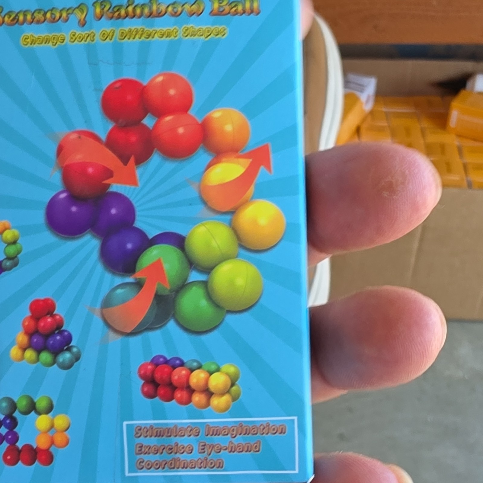 Rainbow Ball Tactile Sensory Toy 4-7 8-11 12-16 Years Imagination C-L-BALL-NEW