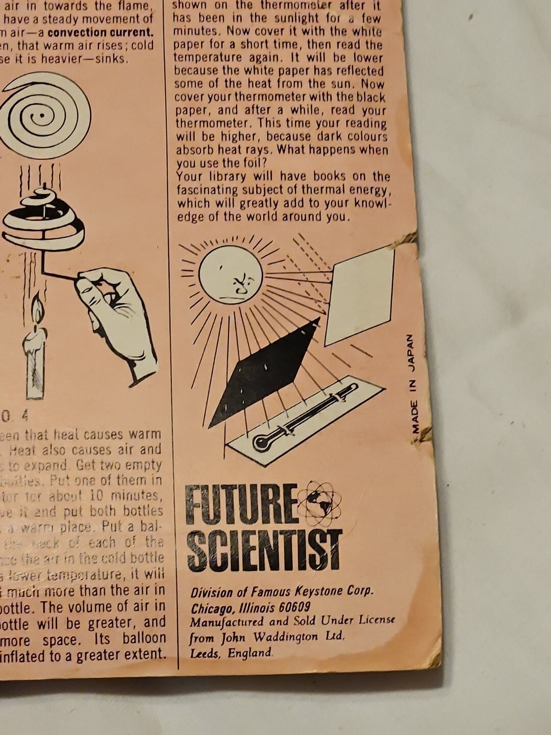 Vintage FUTURE SCIENTIST Series 4 THERMAL ENERGY 1968 RARE JAPAN