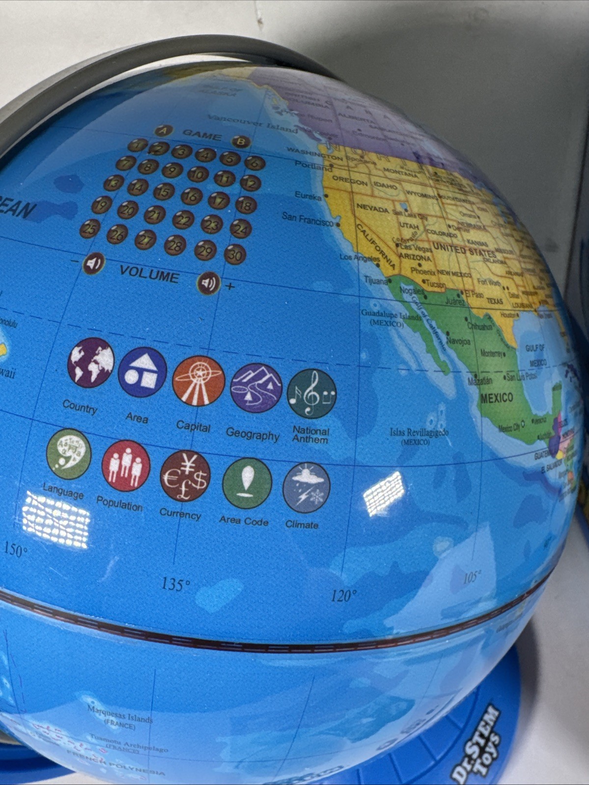 Dr. STEM Toys Talking 9” World Globe with Interactive Stylus Pen & Stand Ages 6+