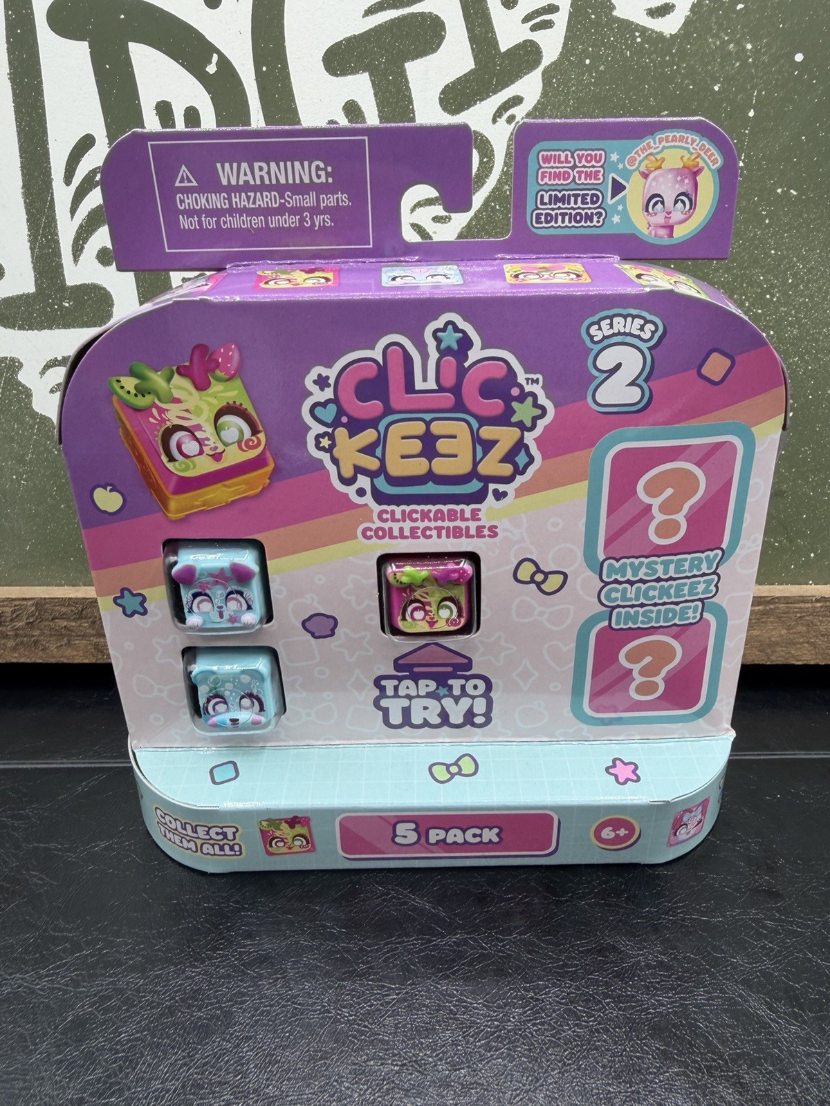 Clickeez Series 2 Clickable Collectibles 5 Pack Cat Set Multicolor Ages 6+