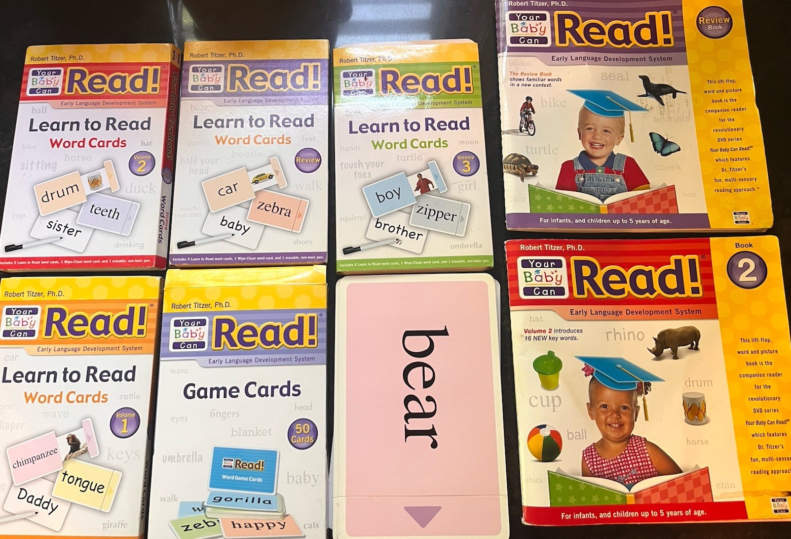 Your Baby Can Read Early Language Development DVD’s, Word Cards Game Card, Books