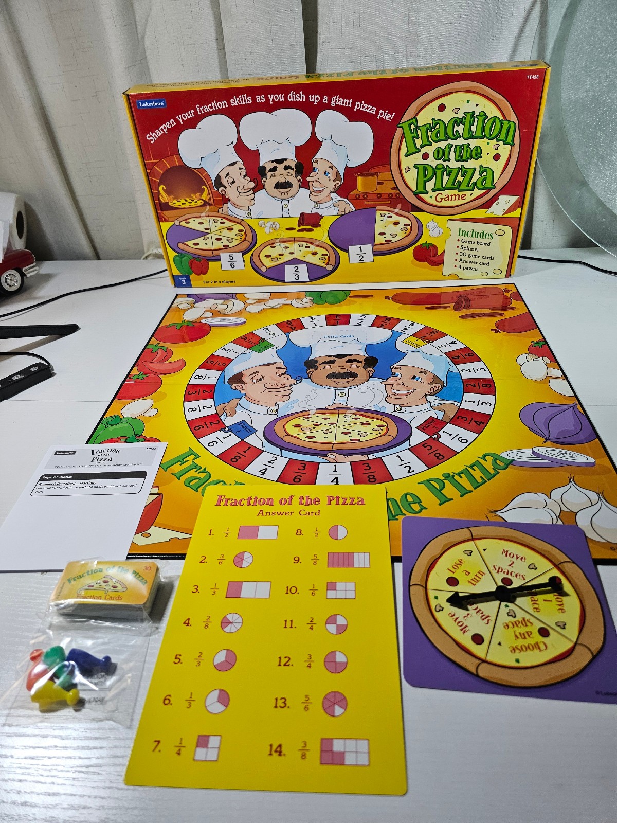 LOT Fraction Pizza Game, 120 Number Board, Abacus, Money Puzzle Homeschool