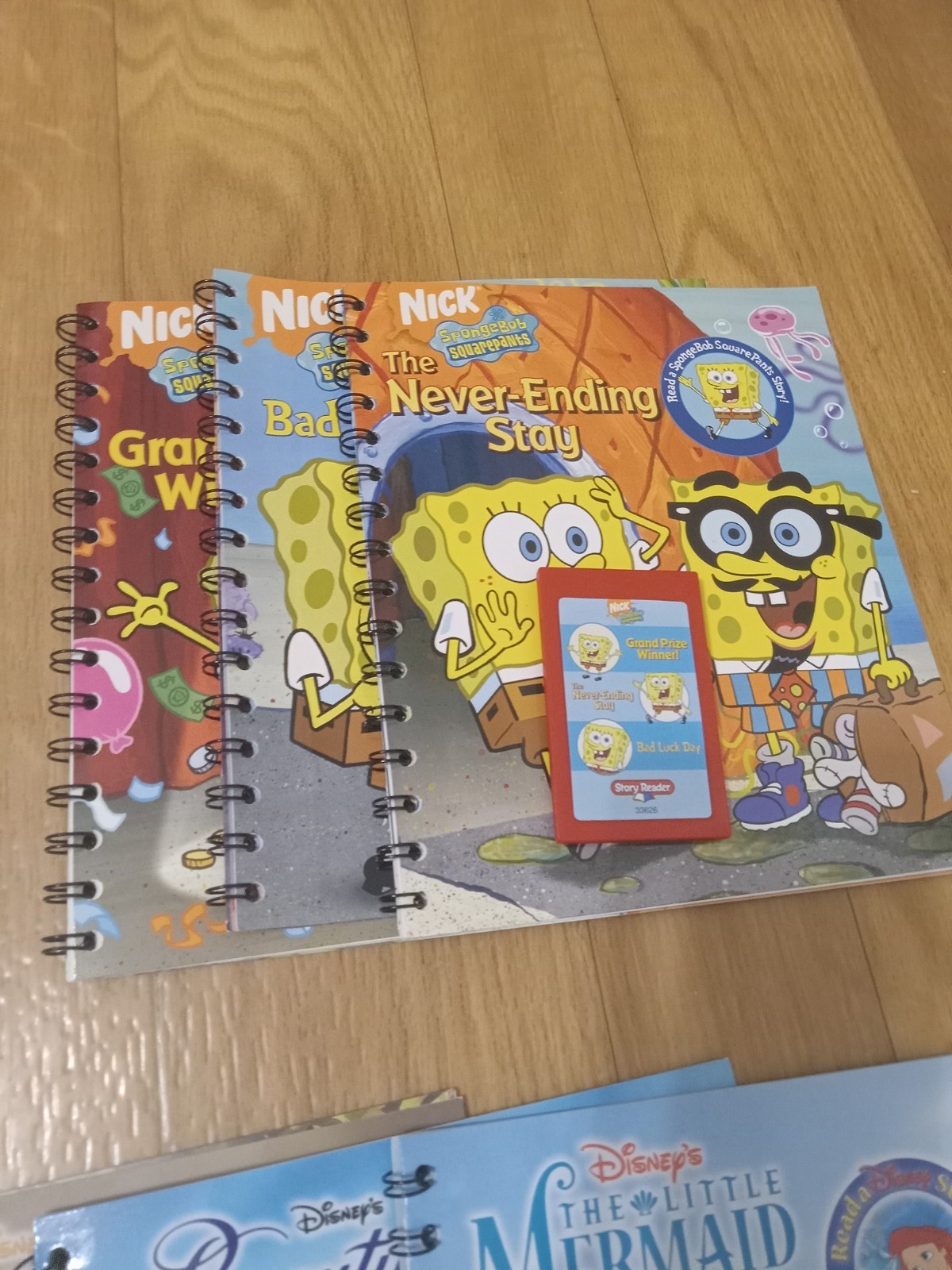 Vintage Children’s Electric Story Reader System SpongeBob Nemo 11 Books Cartrid