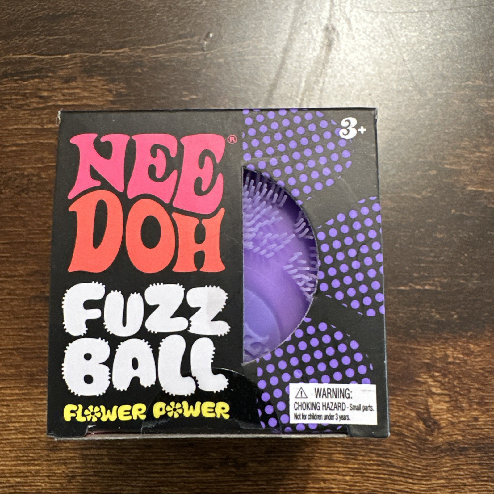Nee Doh Fuzzball Flower Power In Purple The Velvet Squeeze Brand New
