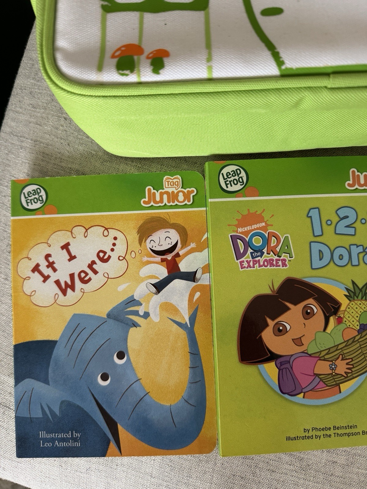 LeapFrog Tag Junior Pink W Case 3 Book Lot Dora The Explorer Disney Princess