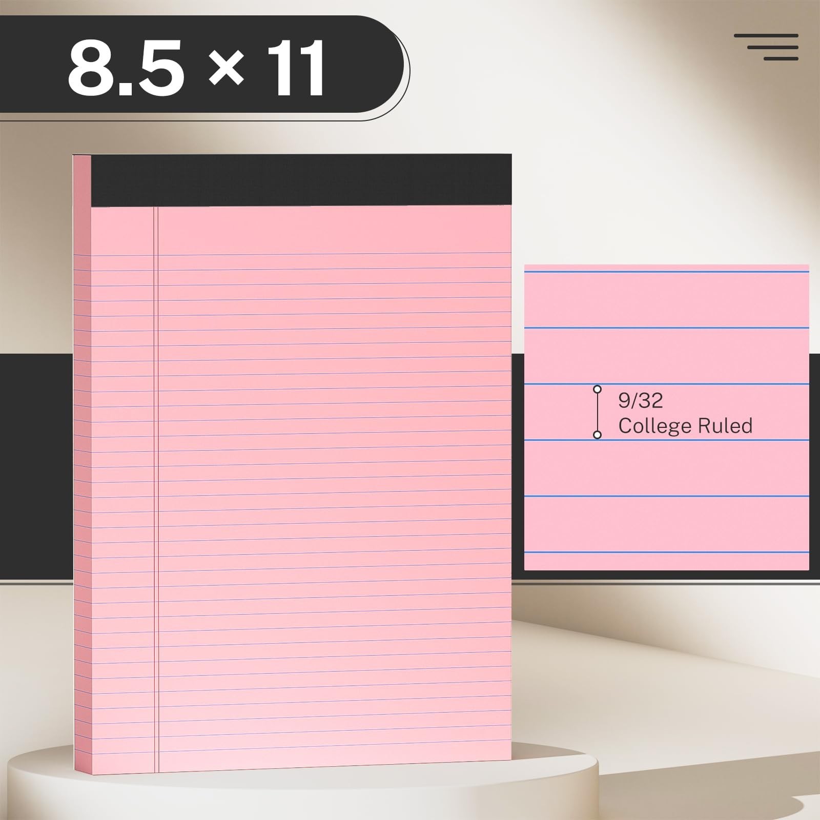 12 Pack Color Legal Pads 8.5 x 11 College Ruled Paper Note Pads Narrow Ruled …